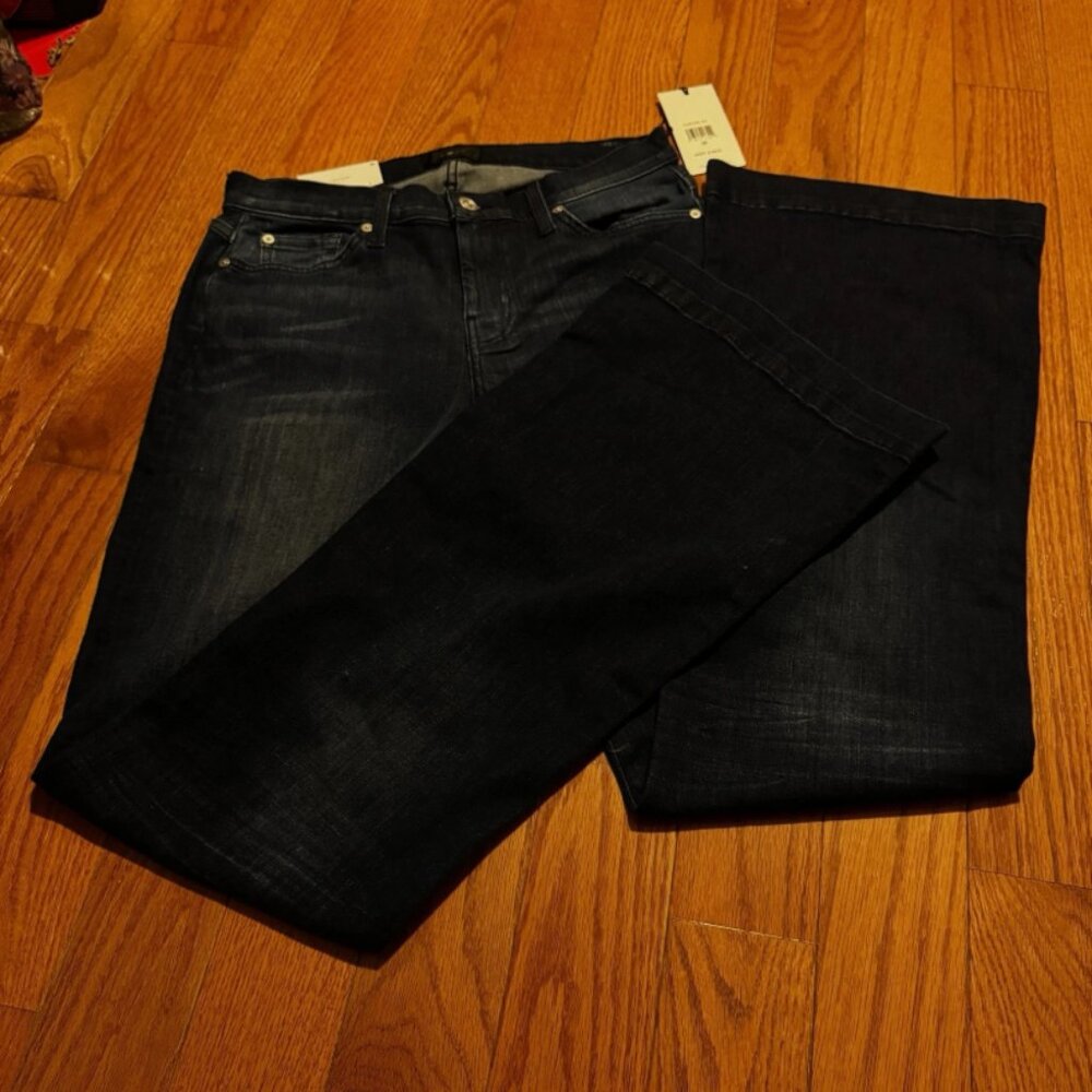 7 For All Mankind Dojo Flare Trouser Jeans Denim 30 x 35 NWT BIN01 #213449 #1691